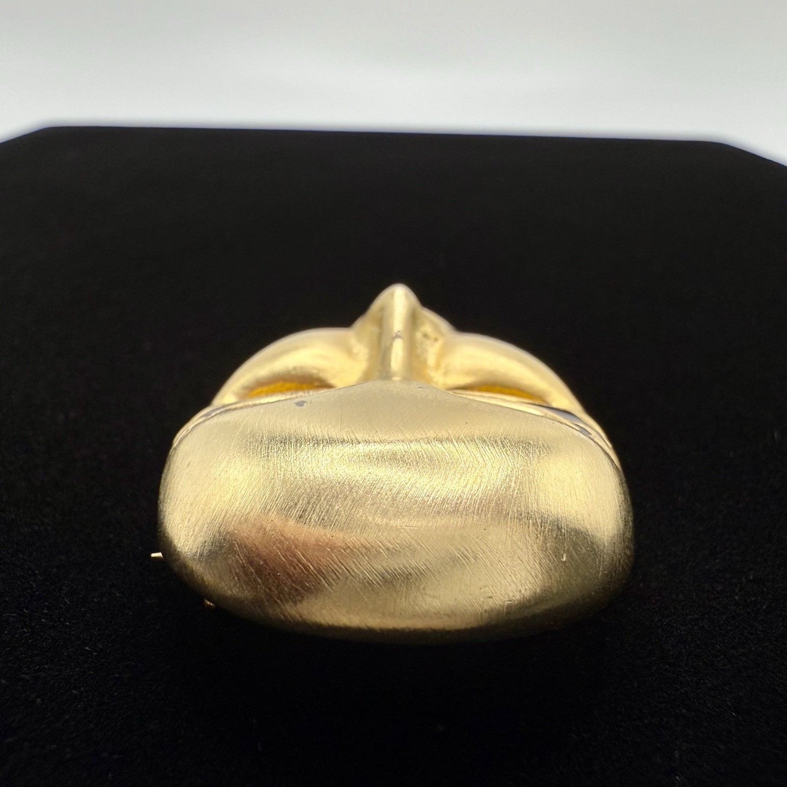 Rare Vintage Les Bernard Theatrical Gold Tone Figural Face Mask Brooch Pin