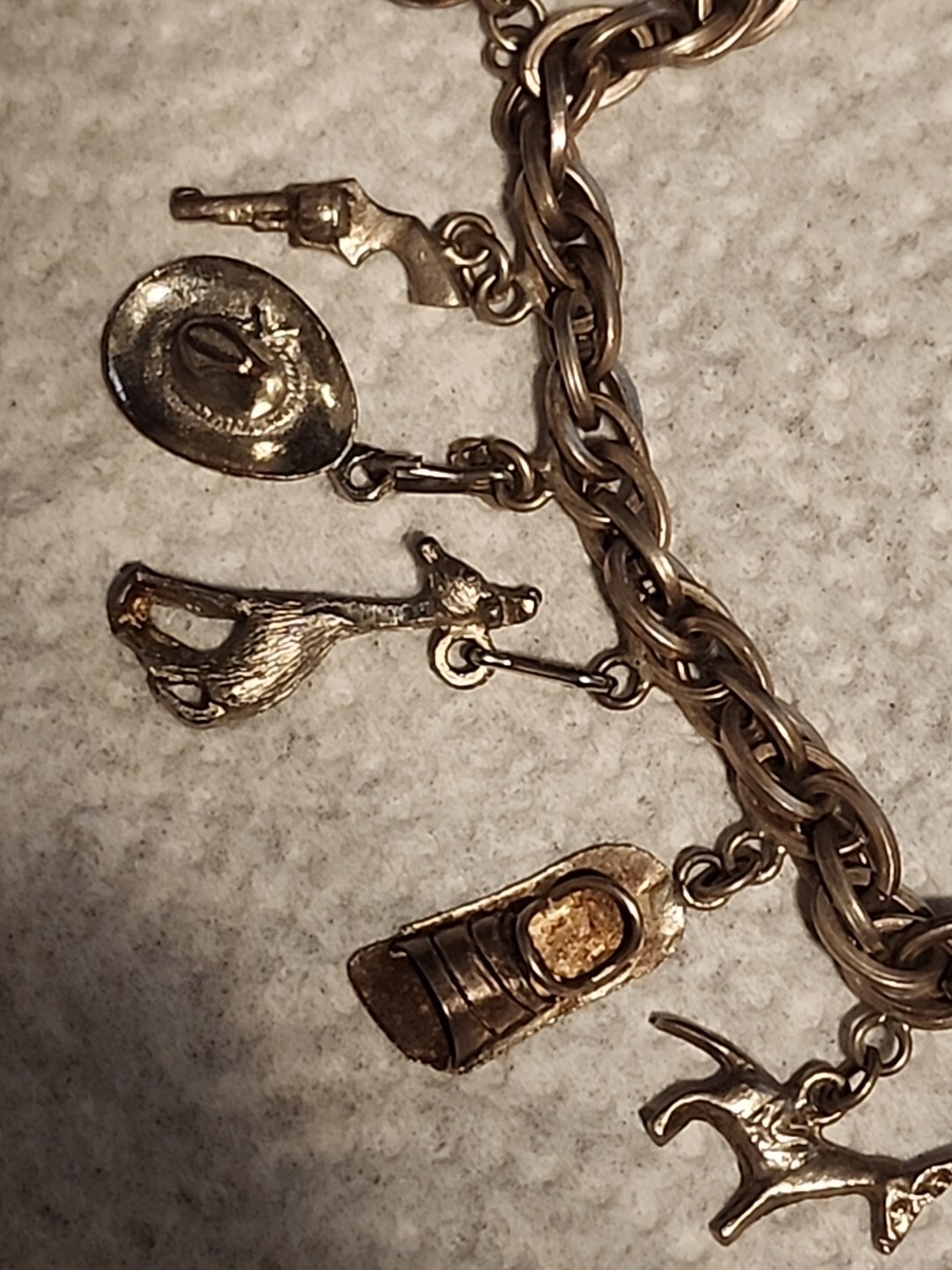 Sterling Silver Vintage Charm Braclet, Original Mexico Piece