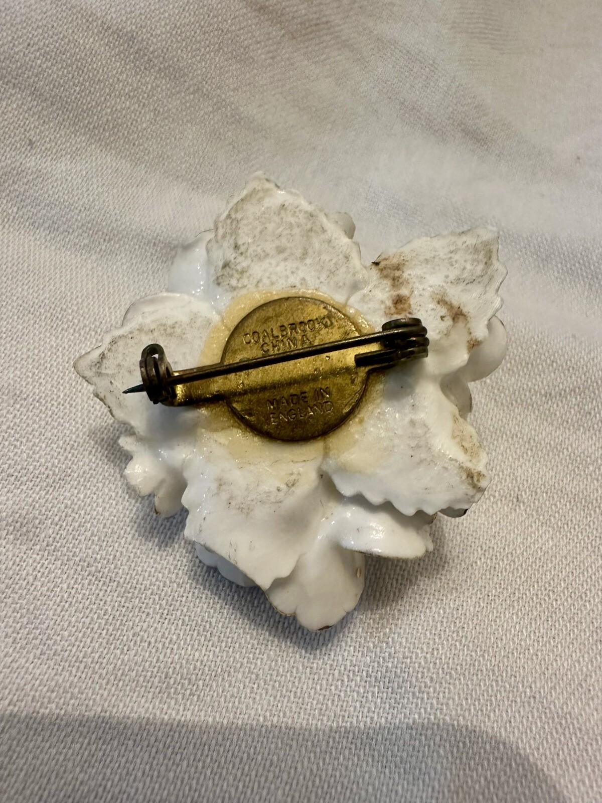 Vintage Coal Brooks Bone China Brooch – Made in England