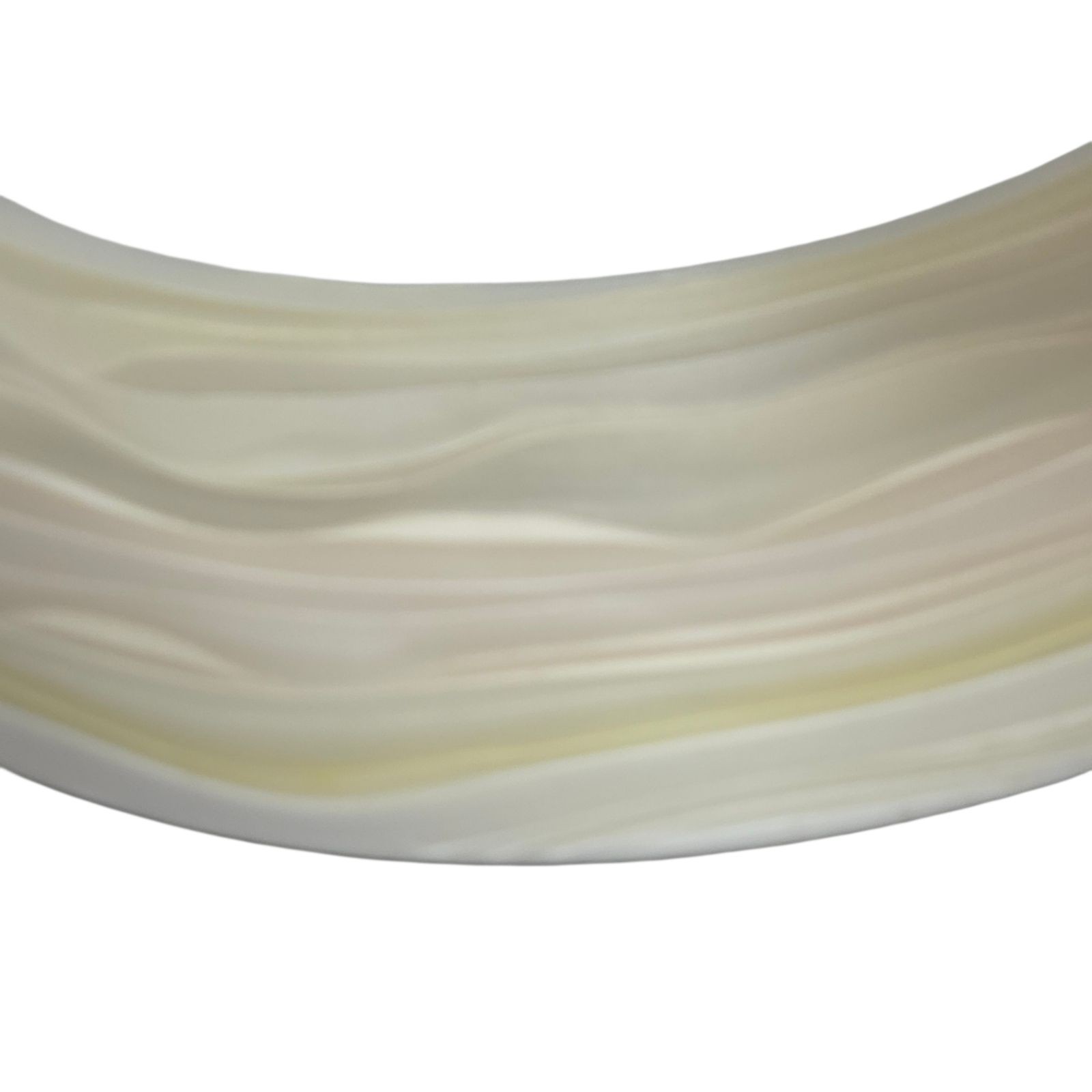 Vintage Crystal Wood Acrylic Bangle Bracelet Size 8 Ivory Swirl Design