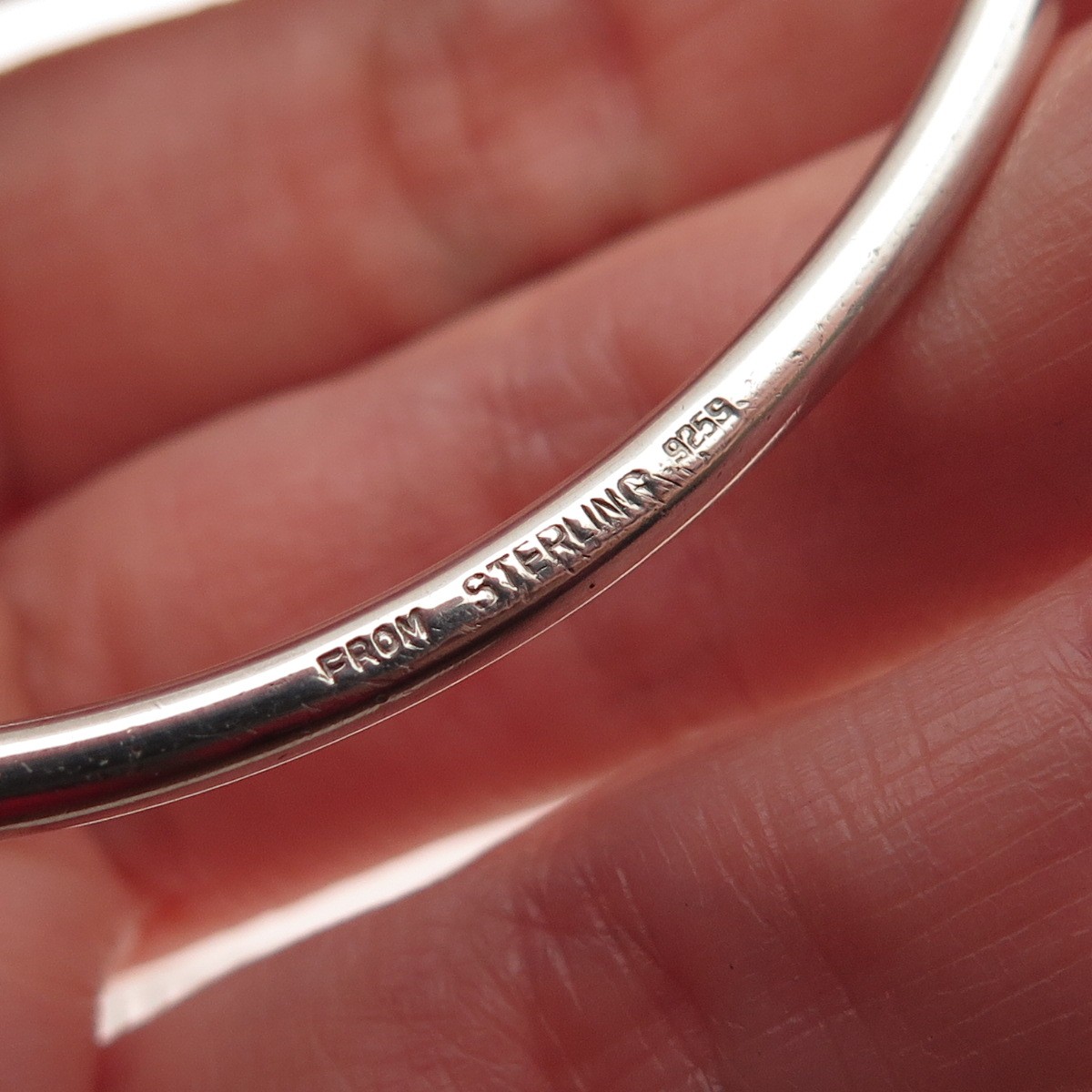 N.E. FROM 925S Sterling Vintage Lab-Created Sapphire Adjustable Bracelet 7″
