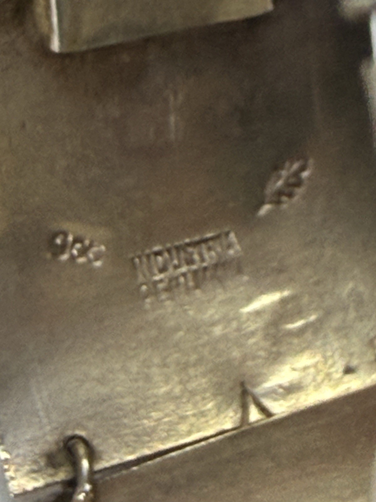 Vintage Silver Peru Panel Bracelet Ethnic Wide Heavy 900 64gram