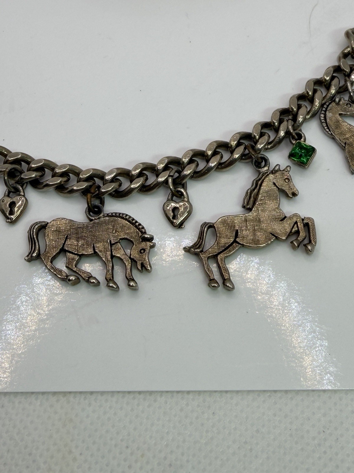 VTG Charm Bracelet Equestrian Lovers Horse One Lame