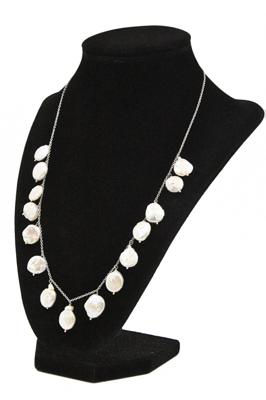 Classic HSN Freshwater Pearl Dangle Station Necklace