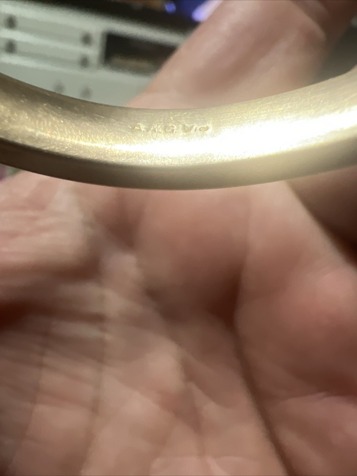 Vintage Victorian AAG 1/10 Rose gold Engraved Etched Bangle Bracelet READ