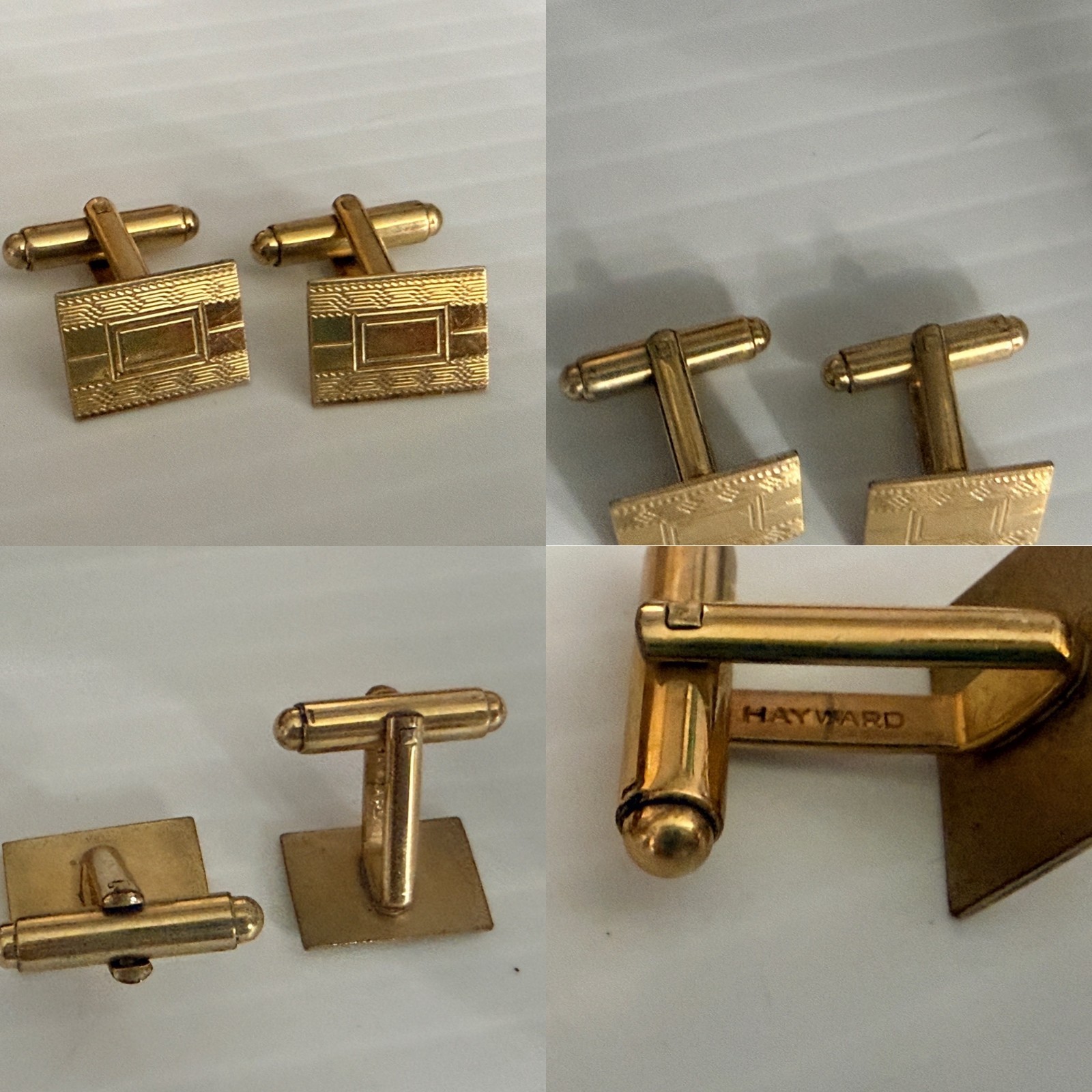 Vtg Lot of Men’s Jewelry Box Cuff Links Tie/Bar Clips Studs Pins
