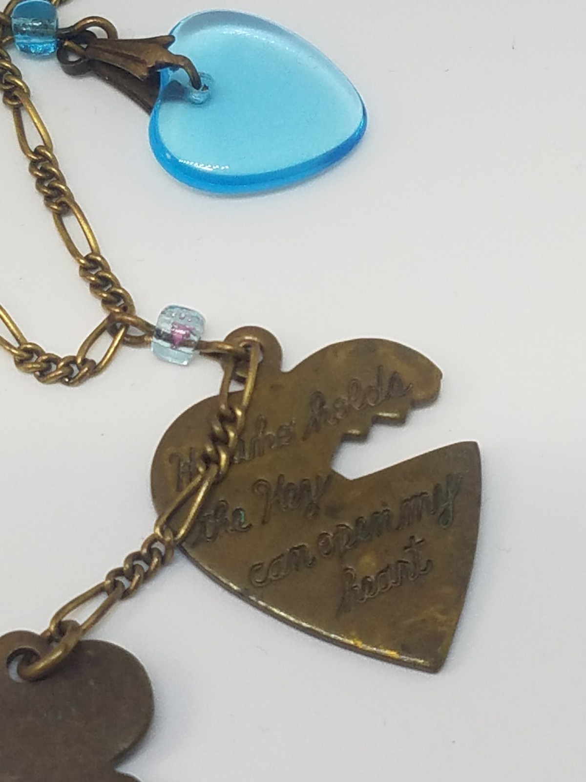 Glass Works Studio Long Multicolor Glass Hearts Charm Necklace