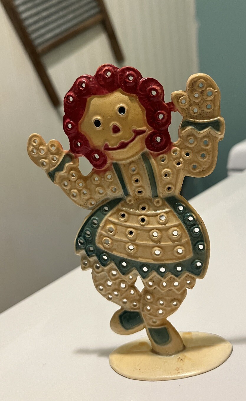 Raggedy Ann Doll Vintage Room Decor Earrings Holder