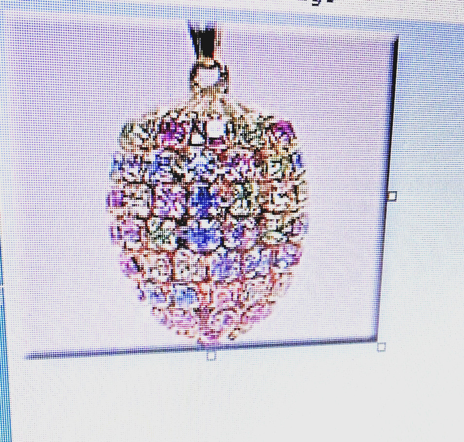 Pendant Kit Finch Painted Gold Egg Amber Crystals Goldtone Chain Instructions