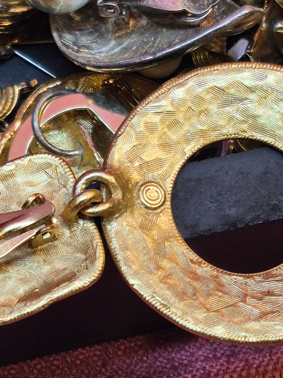 Vintage Costume Jewelry Lot w Wooden Box Mixed Singles Craft 60+ Pcs