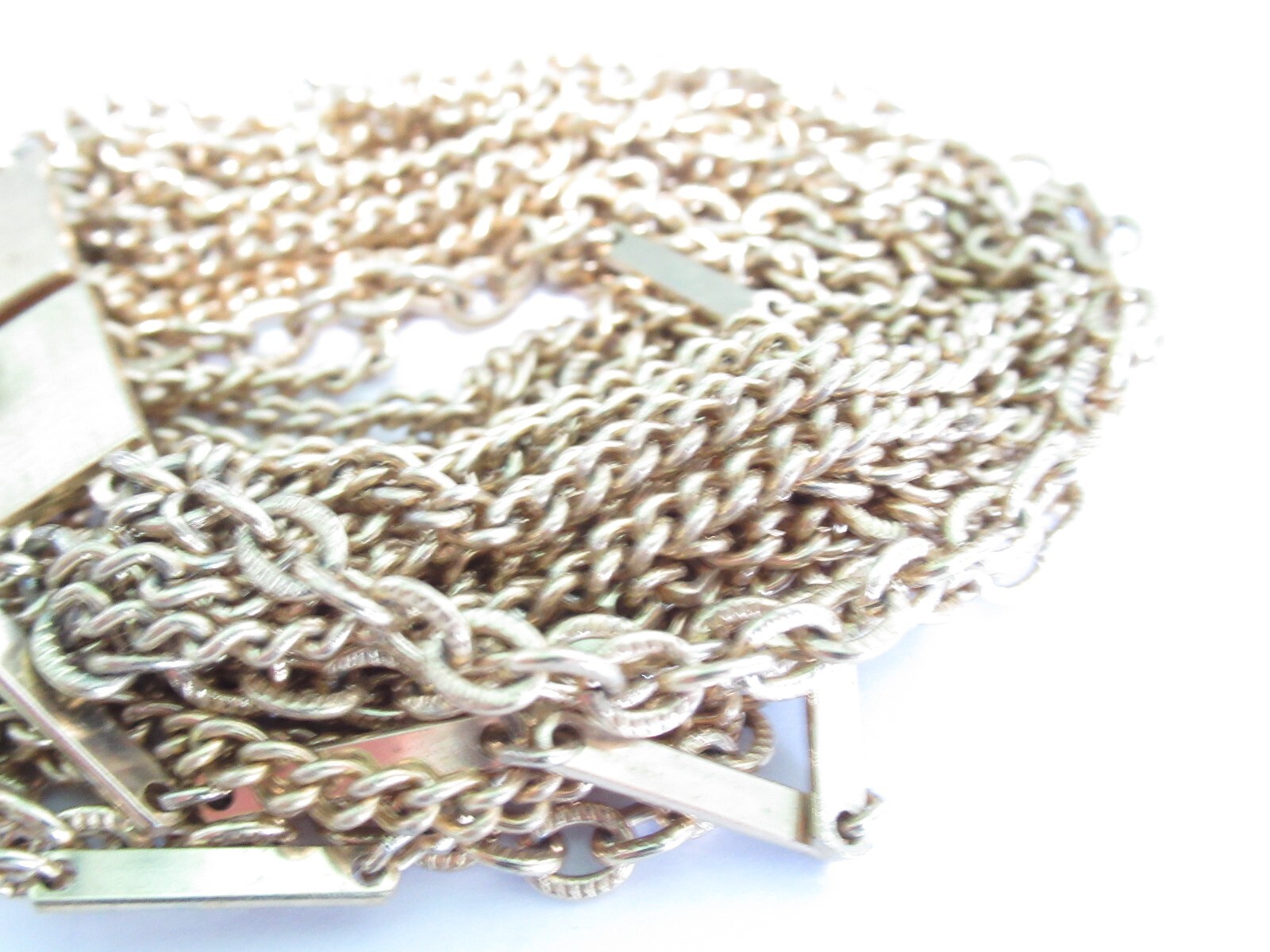 MULTI-STRAND VINTAGE BRACELET 22 CHAINS 3 DIFFERENT STYLES MID CENTURY