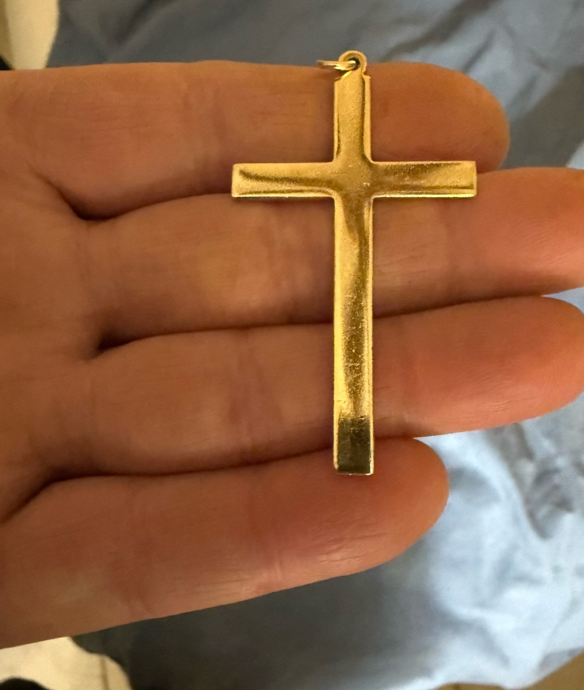 Vintage Large 1/20 12k Gold Filled Cross Pendant 2” X 1 1/4”