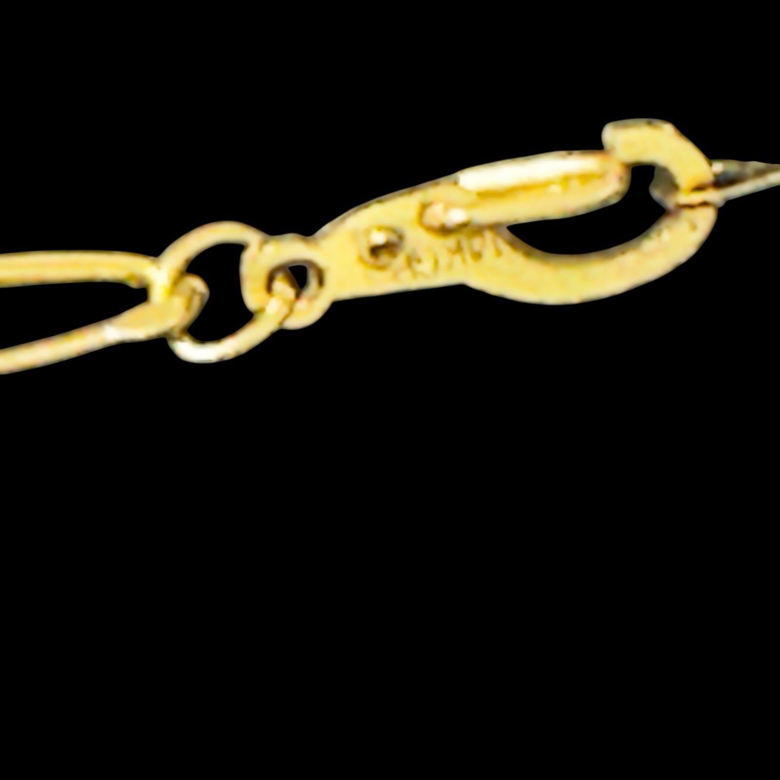 Vintage 14KGP Yellow Gold Plate Figaro Chain Necklace 20 Inch