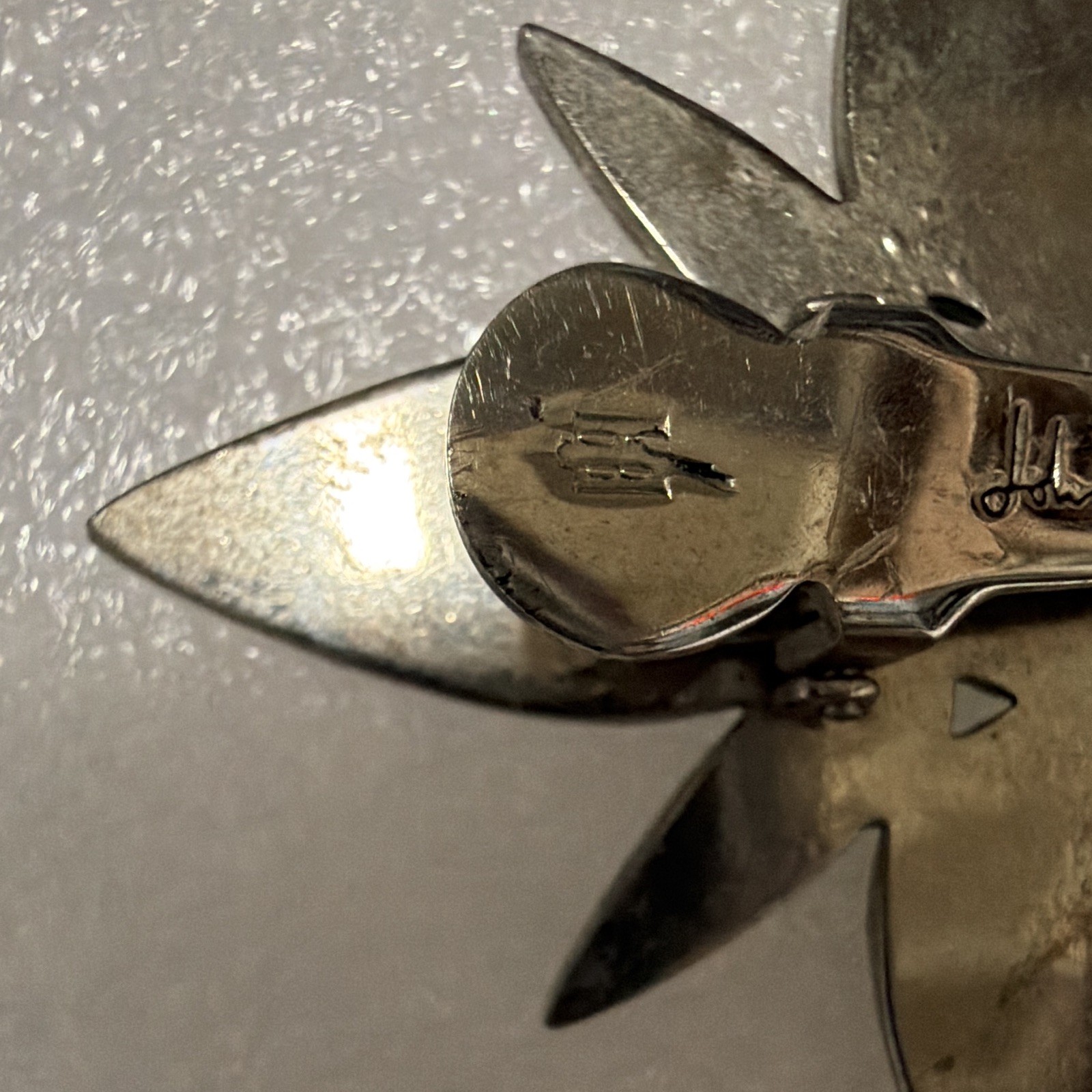 Vintage Signed John Hardy Starburst Bali Star Silver Tone Scarf Dress Clip