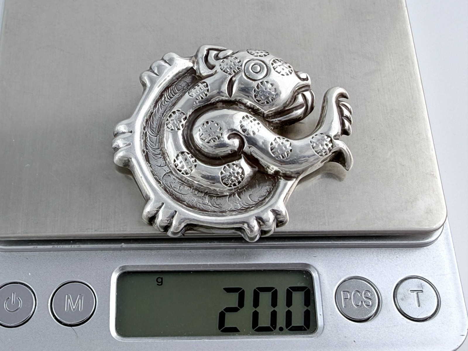 Vintage William Spratling 980 Silver Jaguar Brooch Pin 20g 2 Inch Wide TR-24