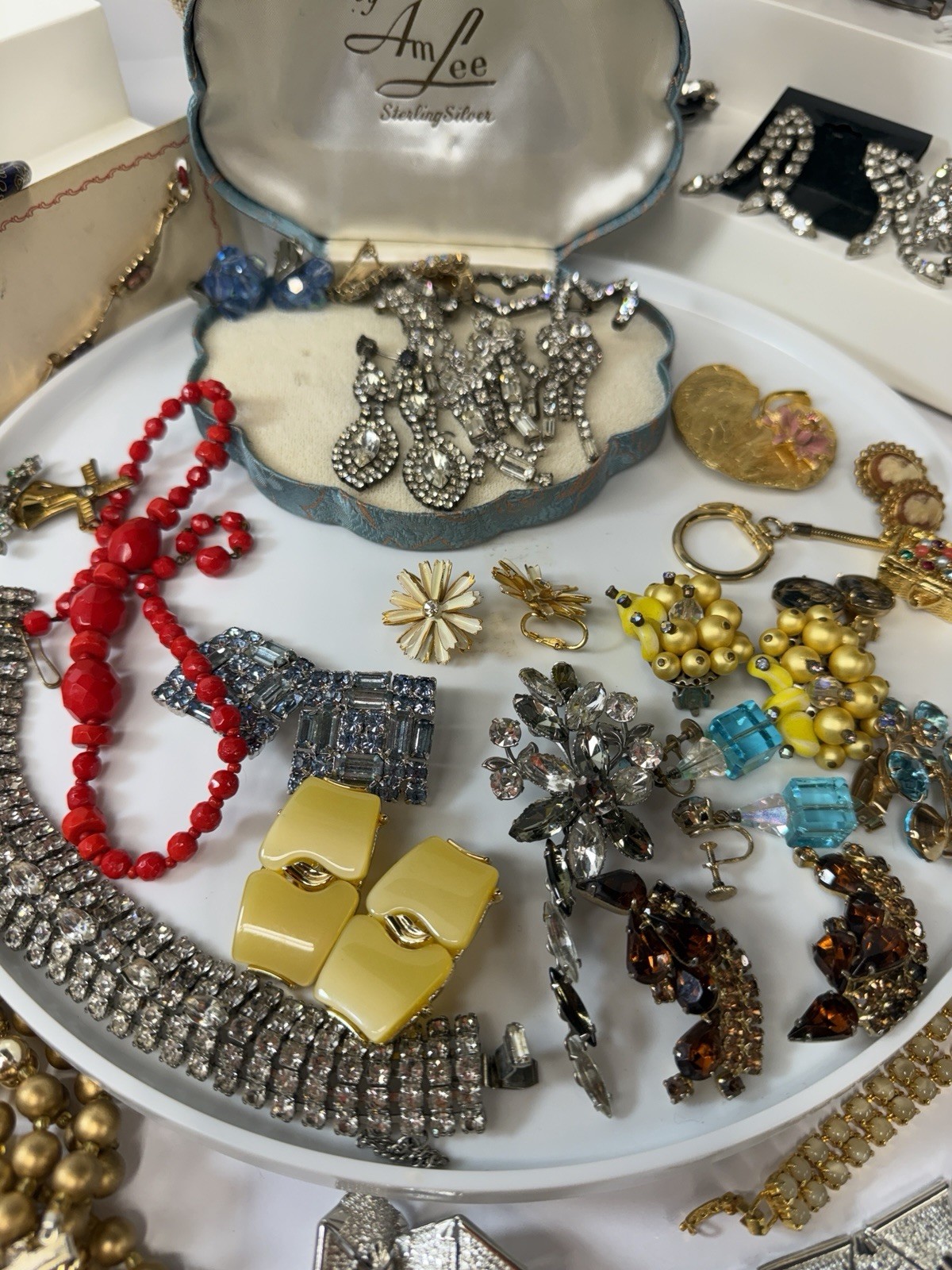 Vintage Jewelry Lot Costume Weiss W. Germany Coro Trifari Estate 80 Piece PJ