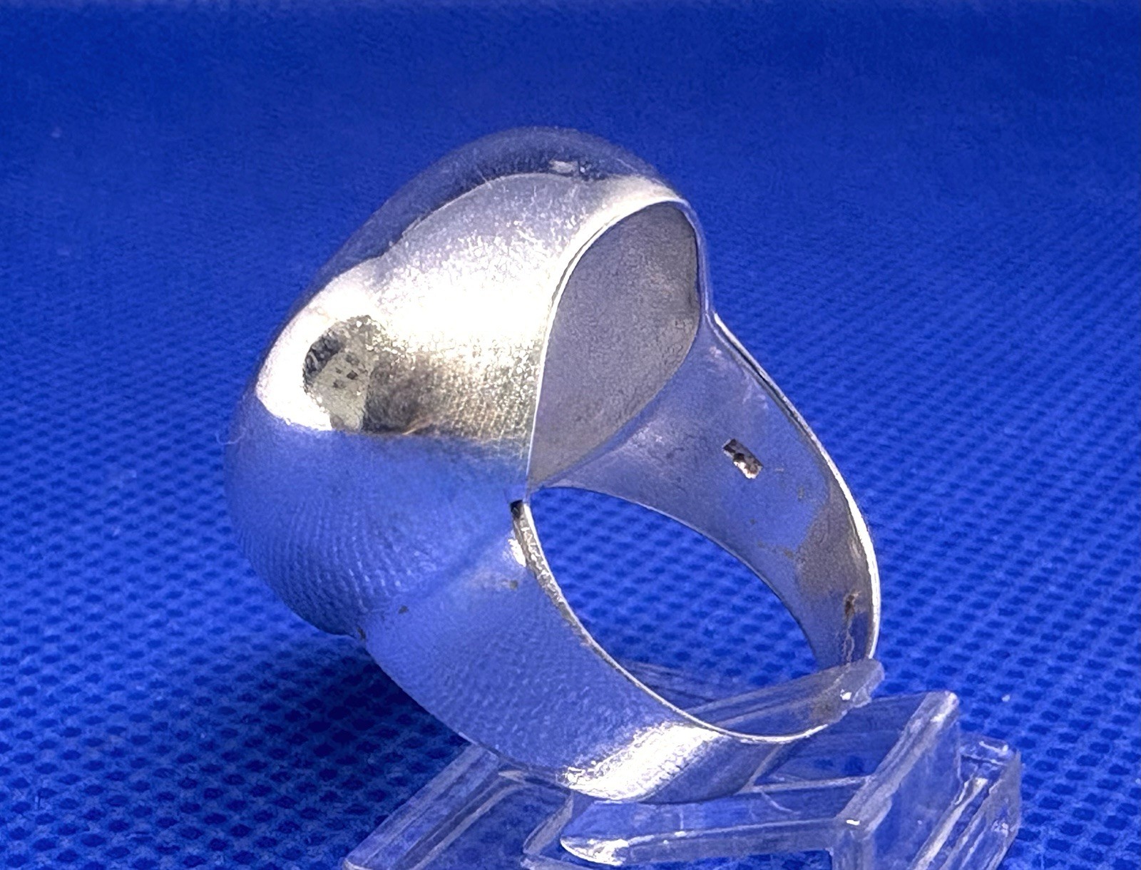 X08 Sculpture Modernist 8.93 g 1980s Vintage 925 Sterling Silver Ring Size 7.75