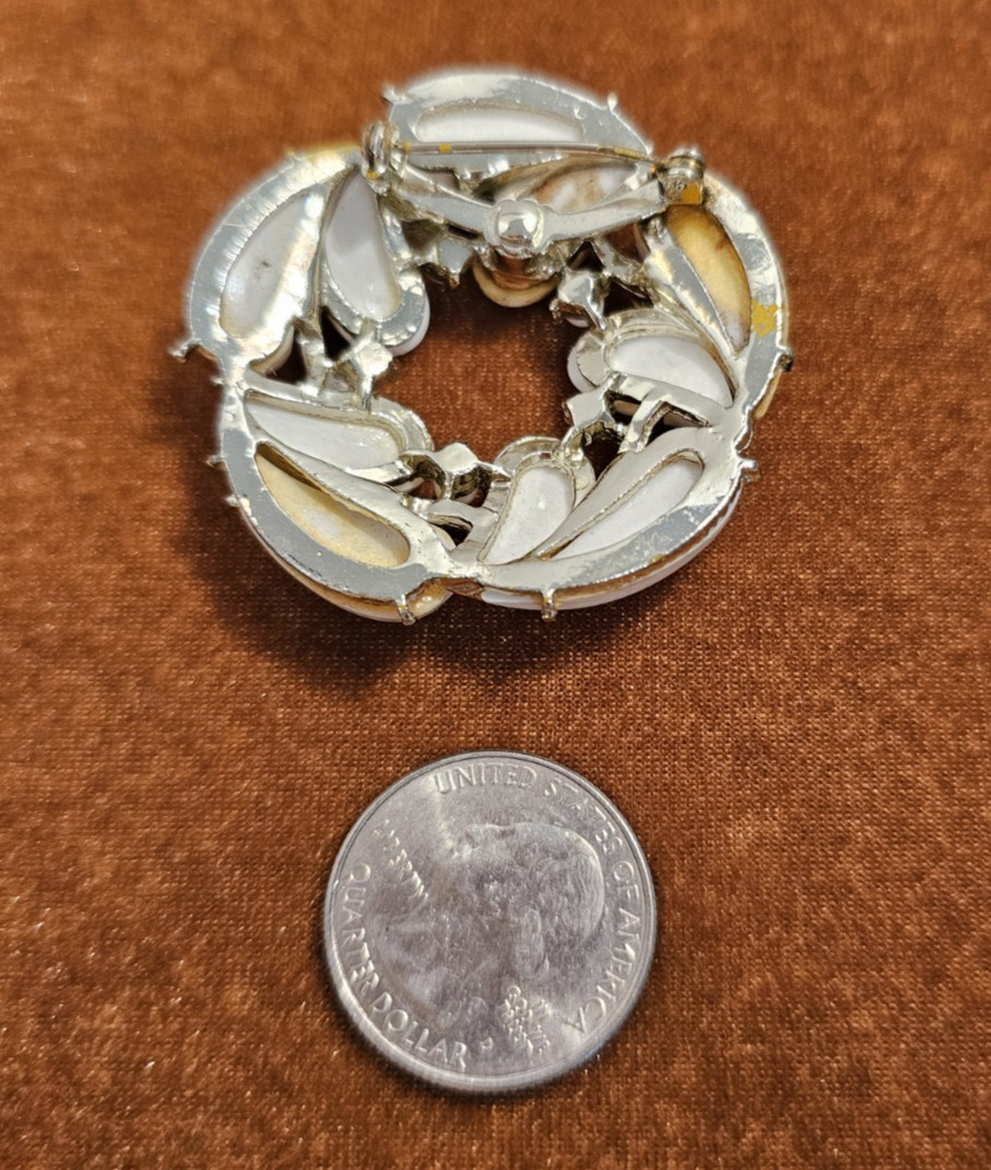 3 Pair of Clip or Screw Back Vintage Earrings and Brooch