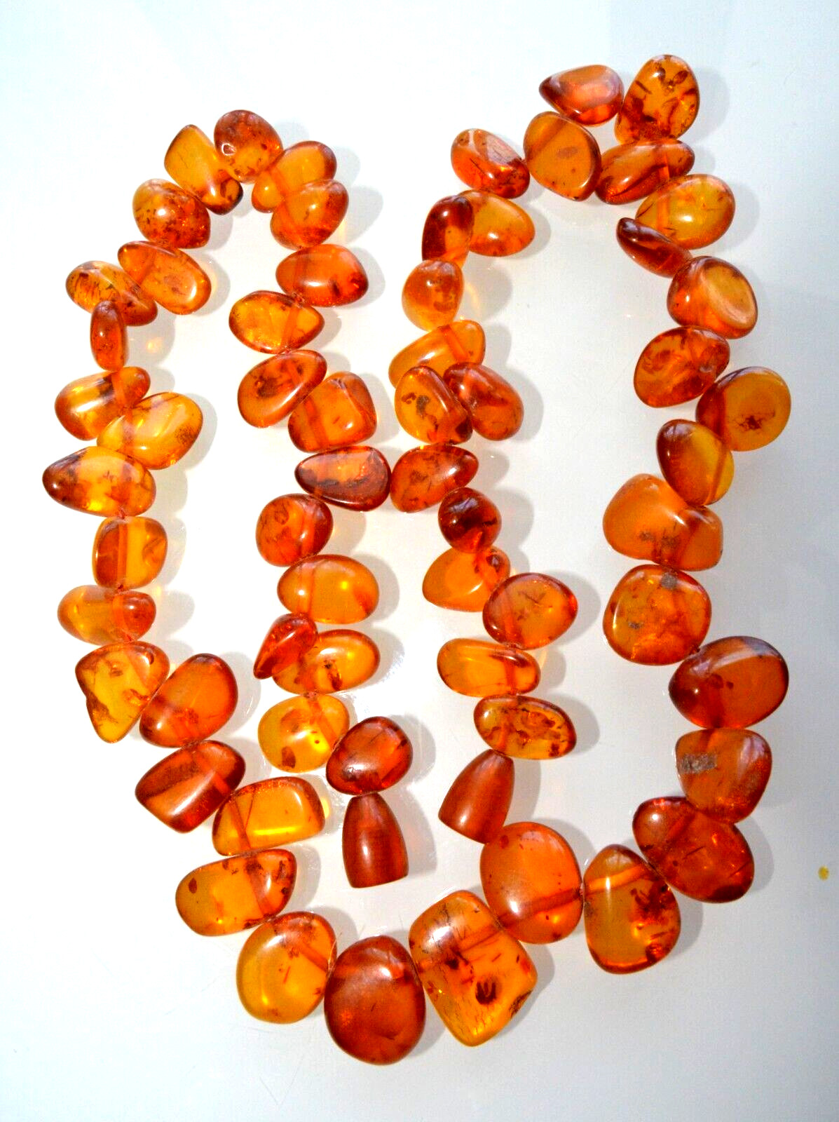 ✅56cm = 44gr RUSSIAN SOVIET BALTIC AMBER BEAD NECKLACE 琥珀 BRACELET STONE PENDANT