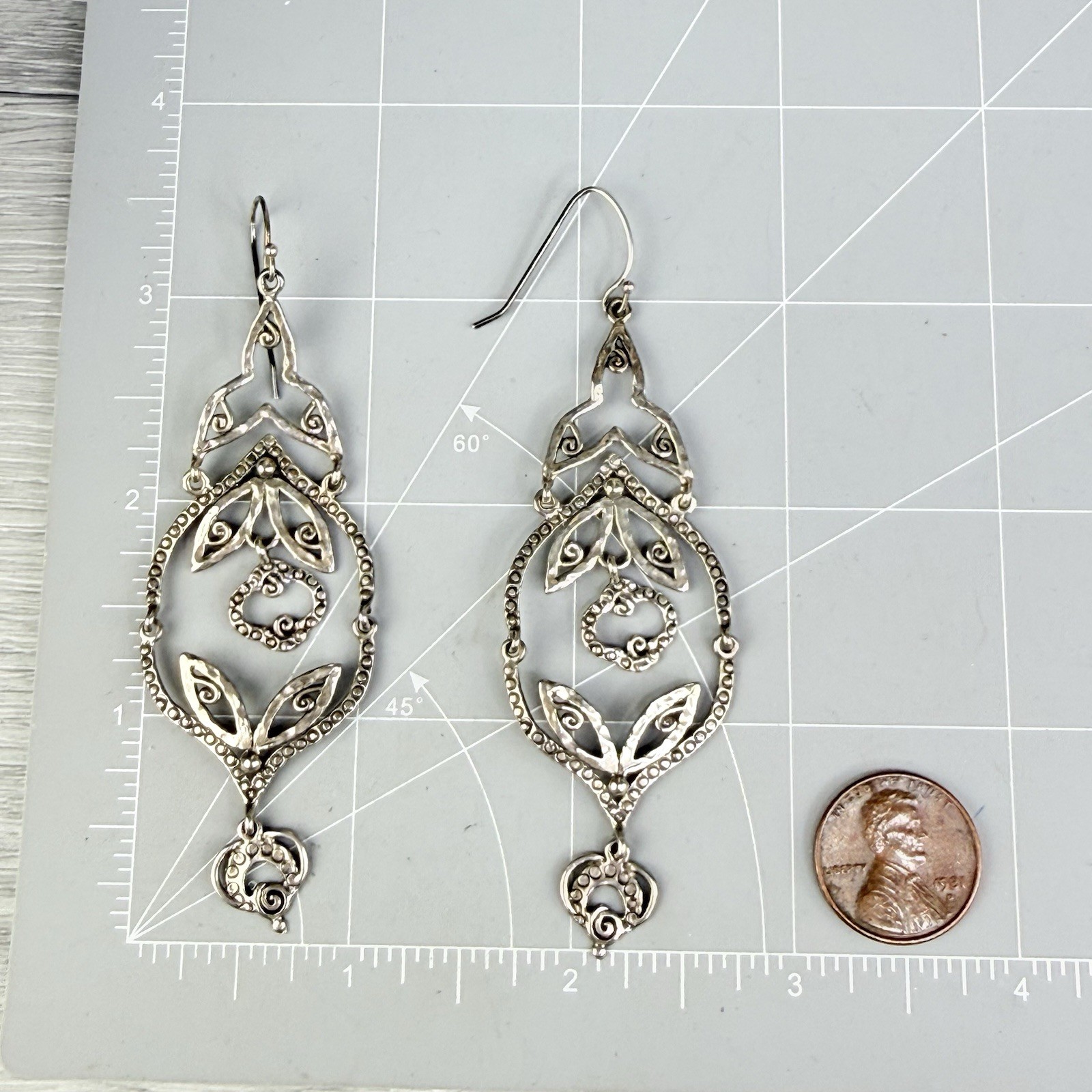 Zuman Sterling Silver 925 Isreal Chandelier May Drop Dangle Earrings MSRP $149