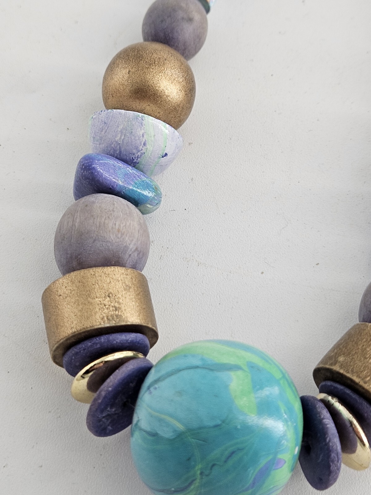 Vintage Unique Necklace Lot Multi Color Mixed Materials And Styles