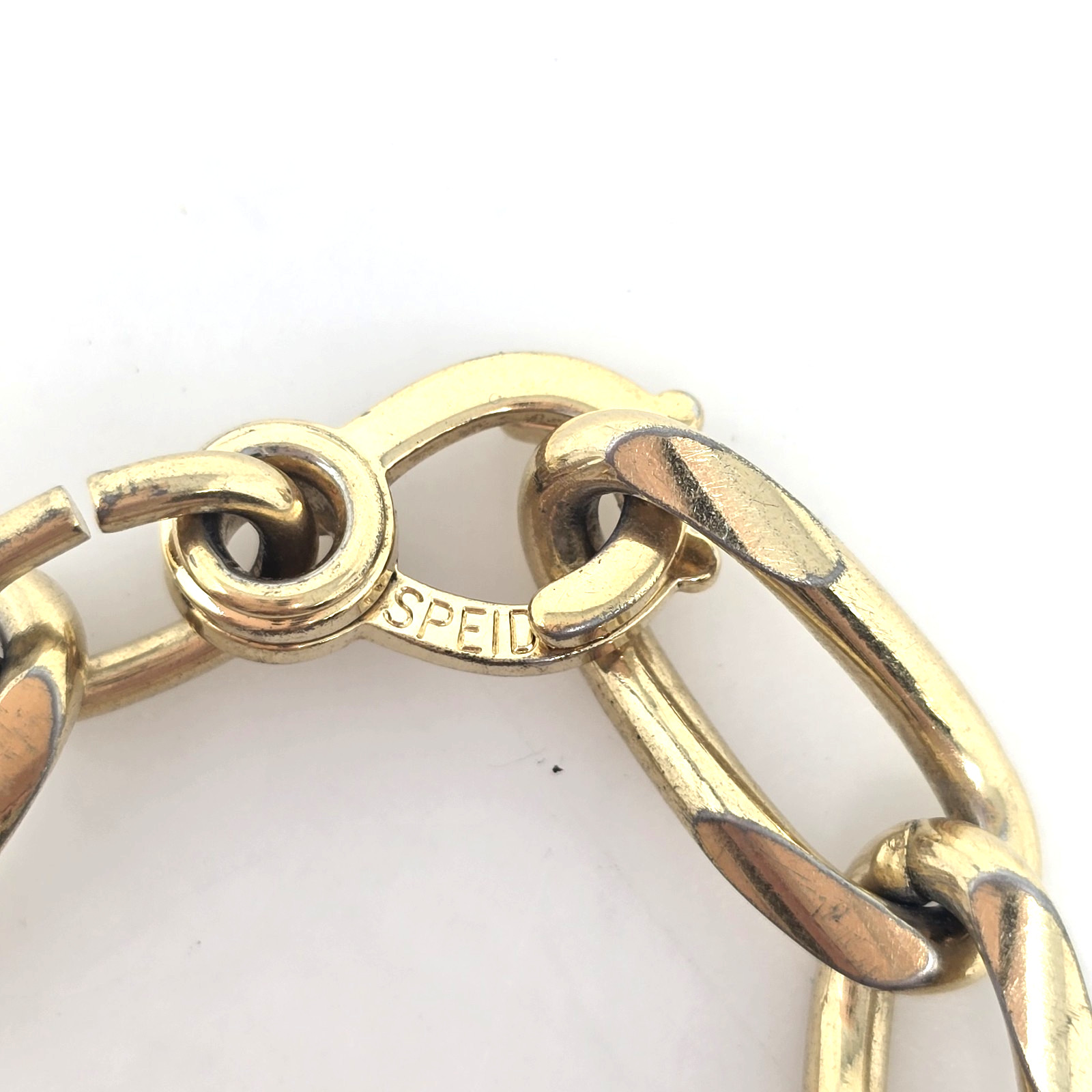 Vintage SPEIDEL Gold Tone Oval Link Bracelet Sister Clasp 7″