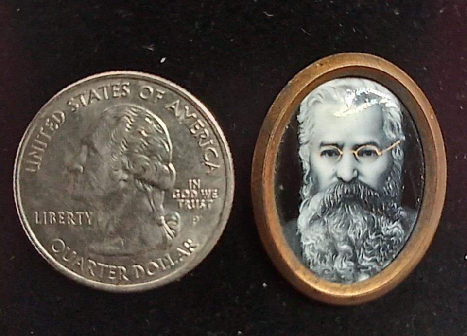 Early Original Amazing Enamel Art Portrait Medallion Brooch Pendant