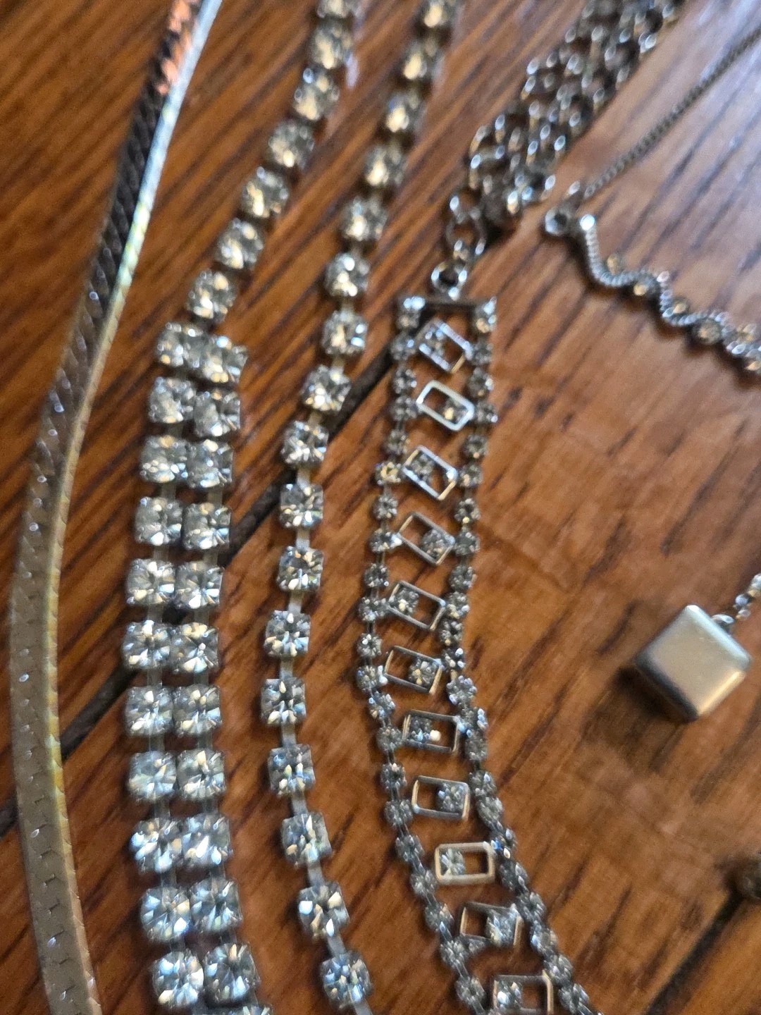 Vintage Estate Jewelry, Brooch, & Earrings Lot Rhinestones