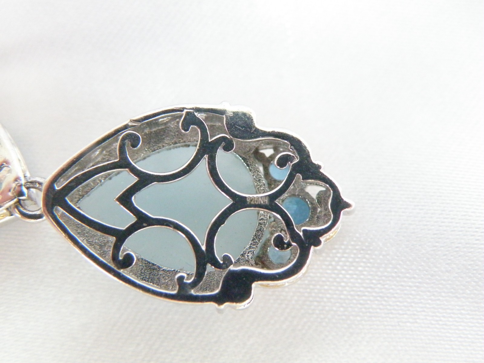 Gem En Vogue Michael Valitutti Sterling Silver 925 Milky Aquamarine Earrings