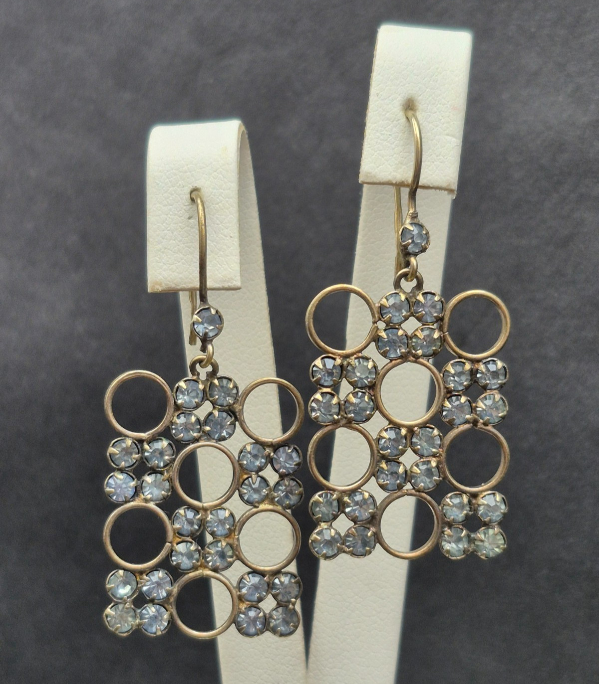 Vintage Soviet 875* Silver Earrings with USSR Stones, Women’s Jewelry