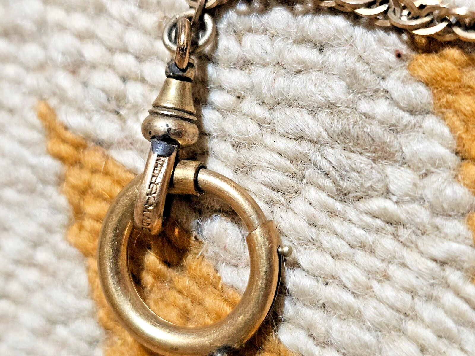 Cool ca1930s Letter C Enamel Gold Filled Football Charm Pendant Hadley Watch Fob