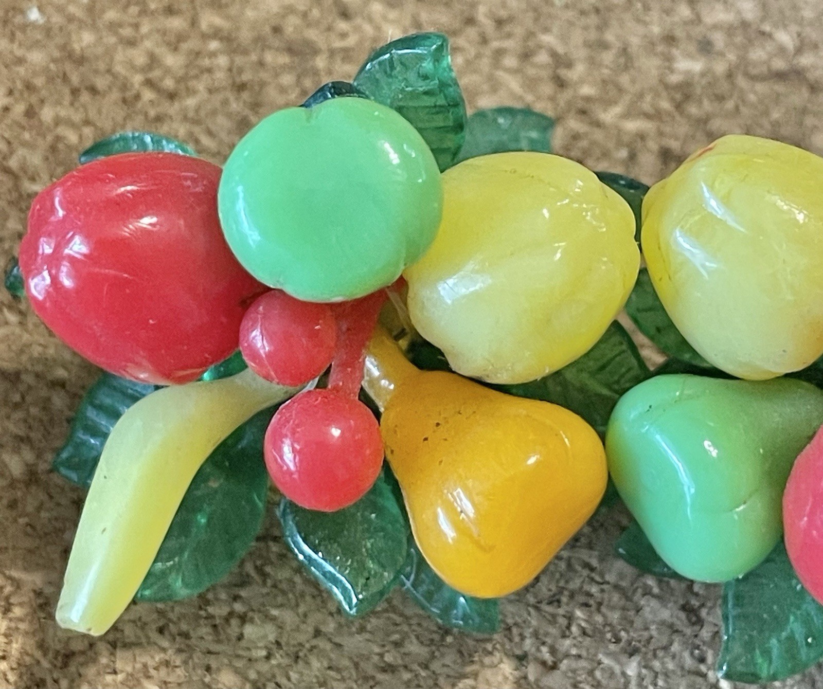 Carmen Miranda Style Fruit Salad Earrings Jewelry Vintage Clip on Costume