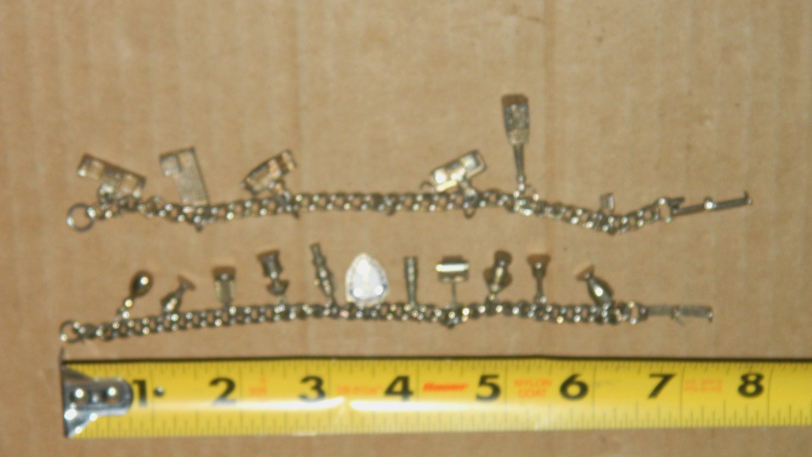 2 VTG WOMENS GIRLS CHARM BRACELETS LOT BUILDINGS WASHINGTON DC? NEW YORK CITY