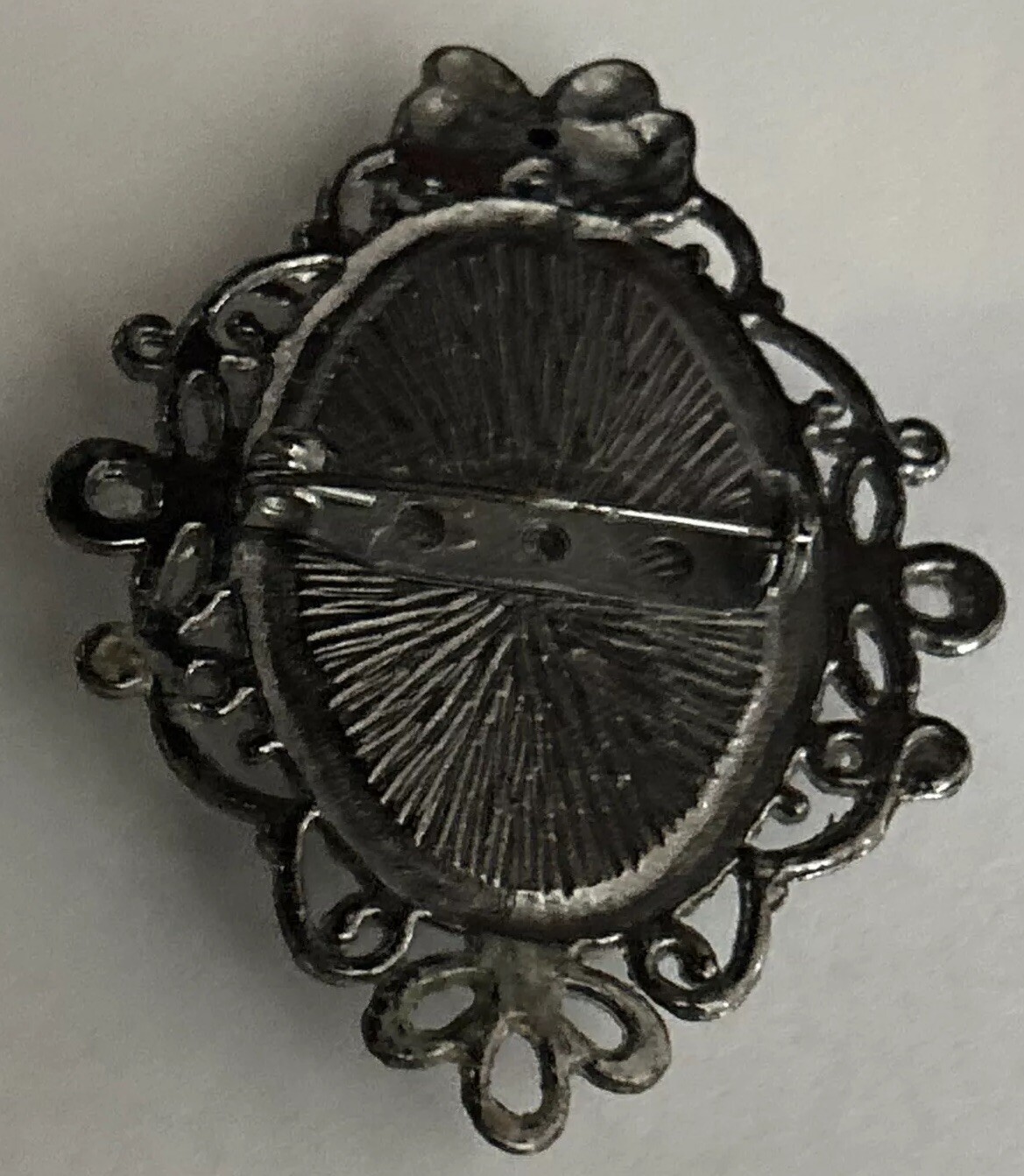 VINTAGE Silver Filagree New York Brooch Pin W Street Map Almost 2” Long Unique