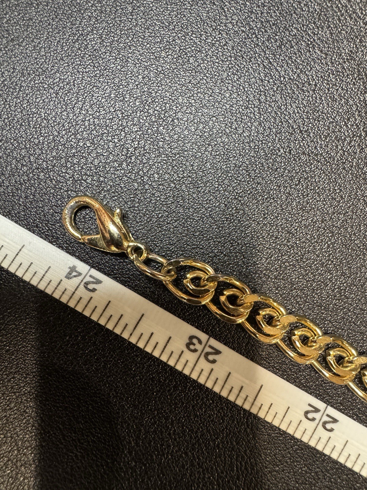 Vintage Gold Tone Mariner Anchor Link Chain Necklace 23.5” 8mm Korea 44g