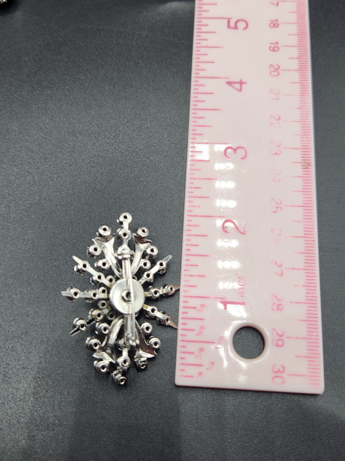 Vintage Rhinestone Earrings and Brooch