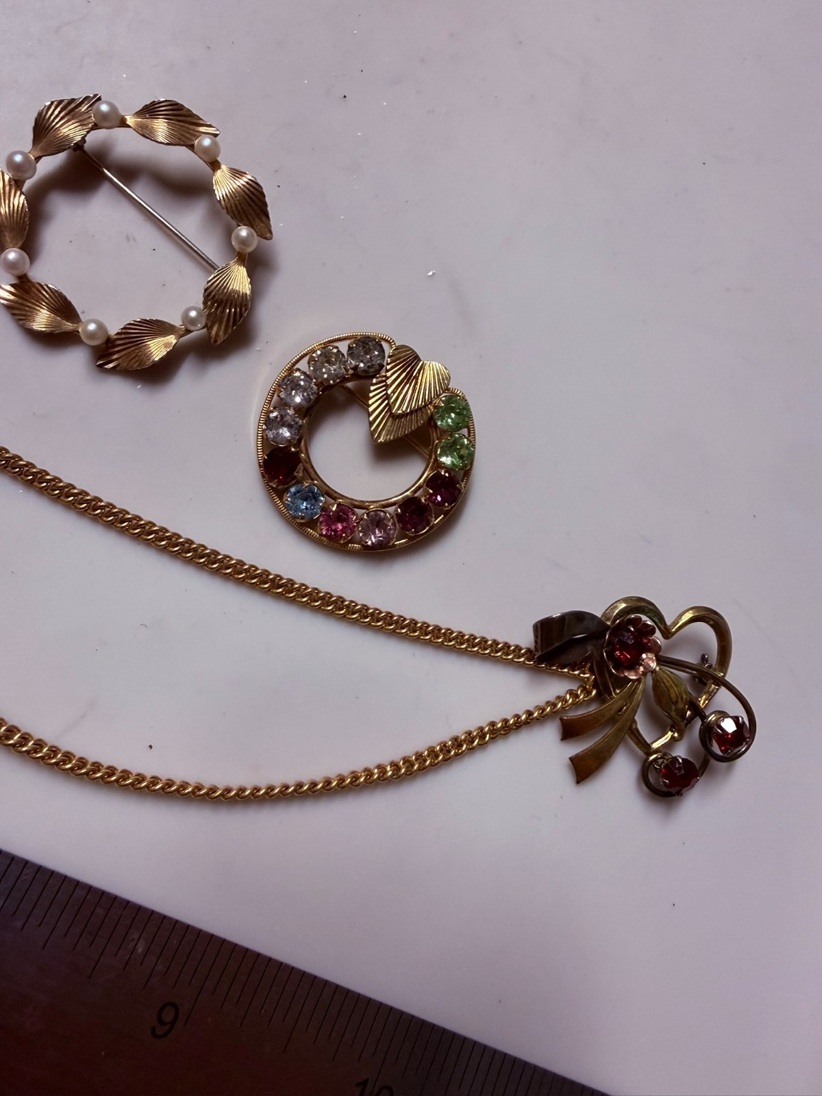 Collection Lot Amazing Variety Vintage Gold Filled Brooches #Decoration – X8