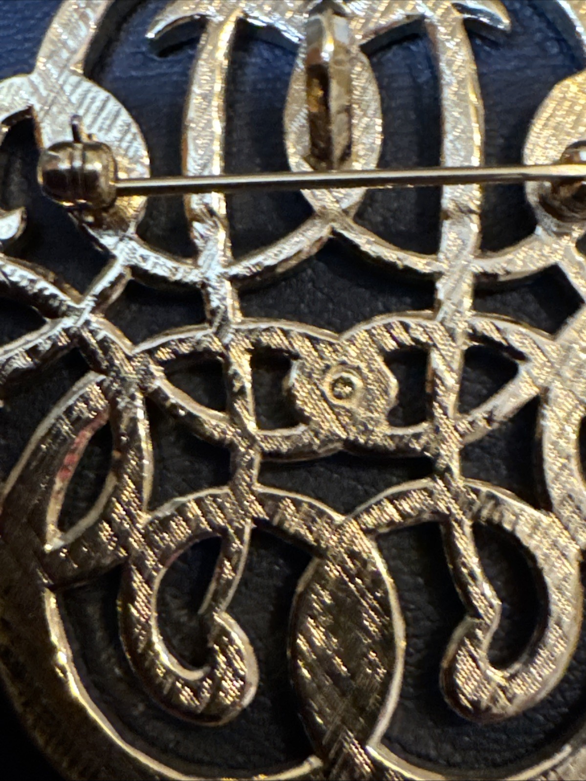 Gold Tone Brooch Or Wear As A Necklace With Gold Tone Necklace