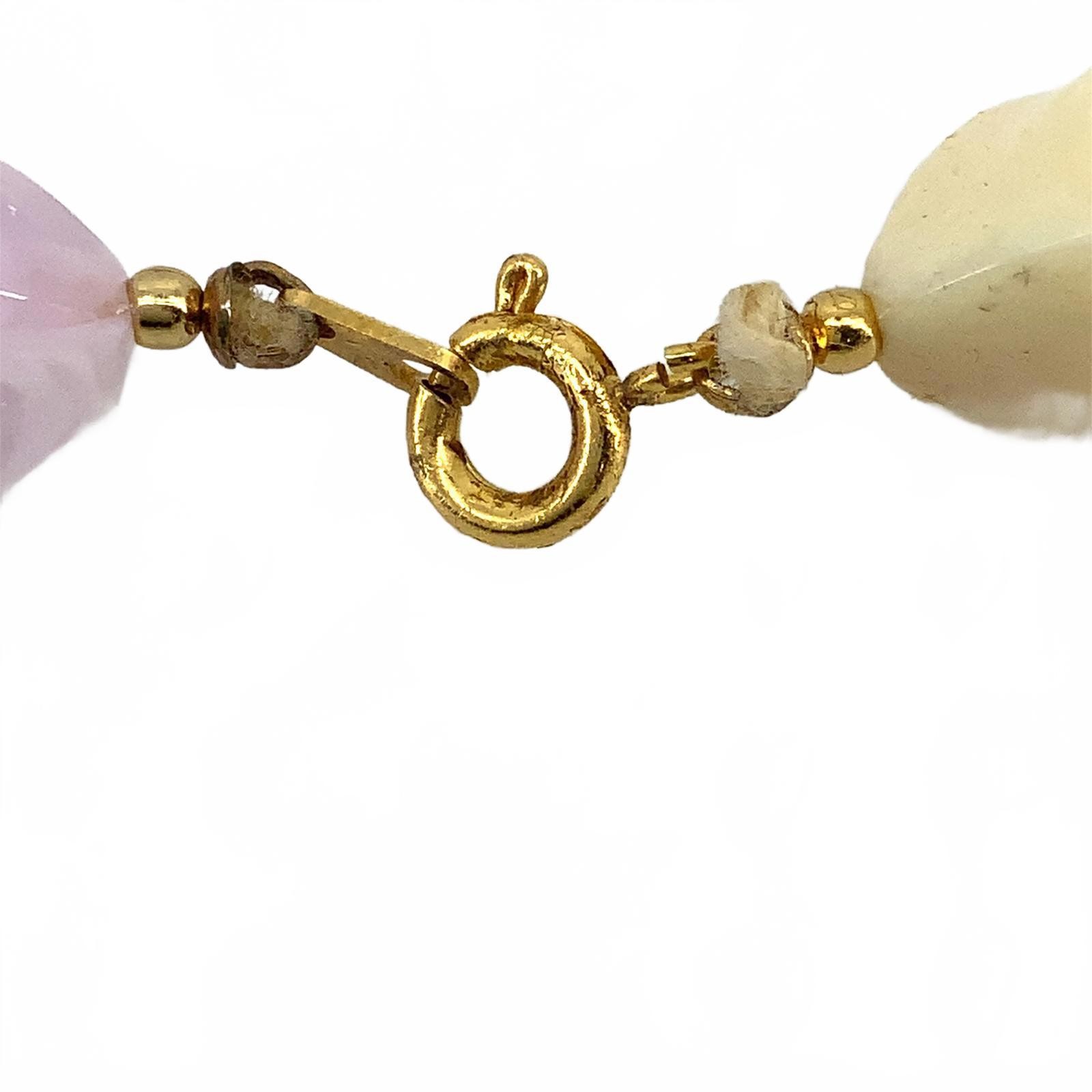 Vintage Pastel Art Deco Style Necklace Gold Tone Bead Multi Color Choker