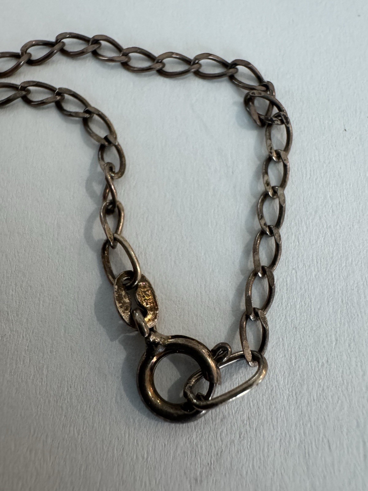 Vintage Taxco Mexico 925 Sterling Silver TJ U-35 Necklace 45cm Chain 13g Weight