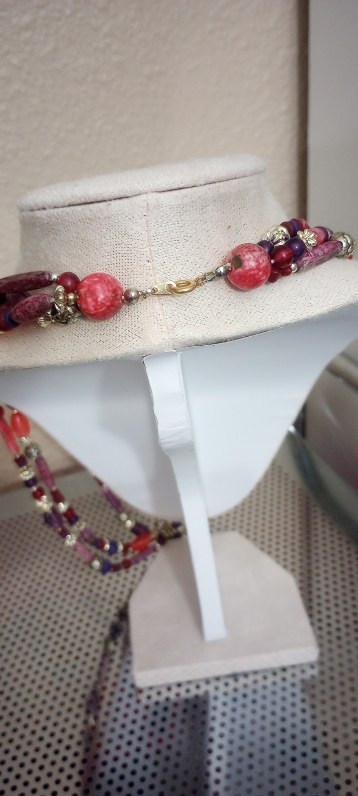 Triple-strand Beaded Necklace