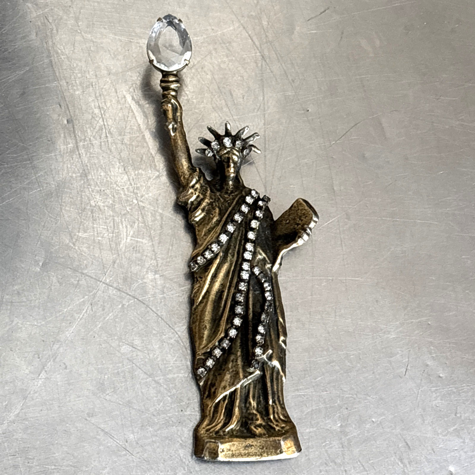 Marla Buck Brooch Pin Statue Of Liberty 80s Henri Bendel Statement