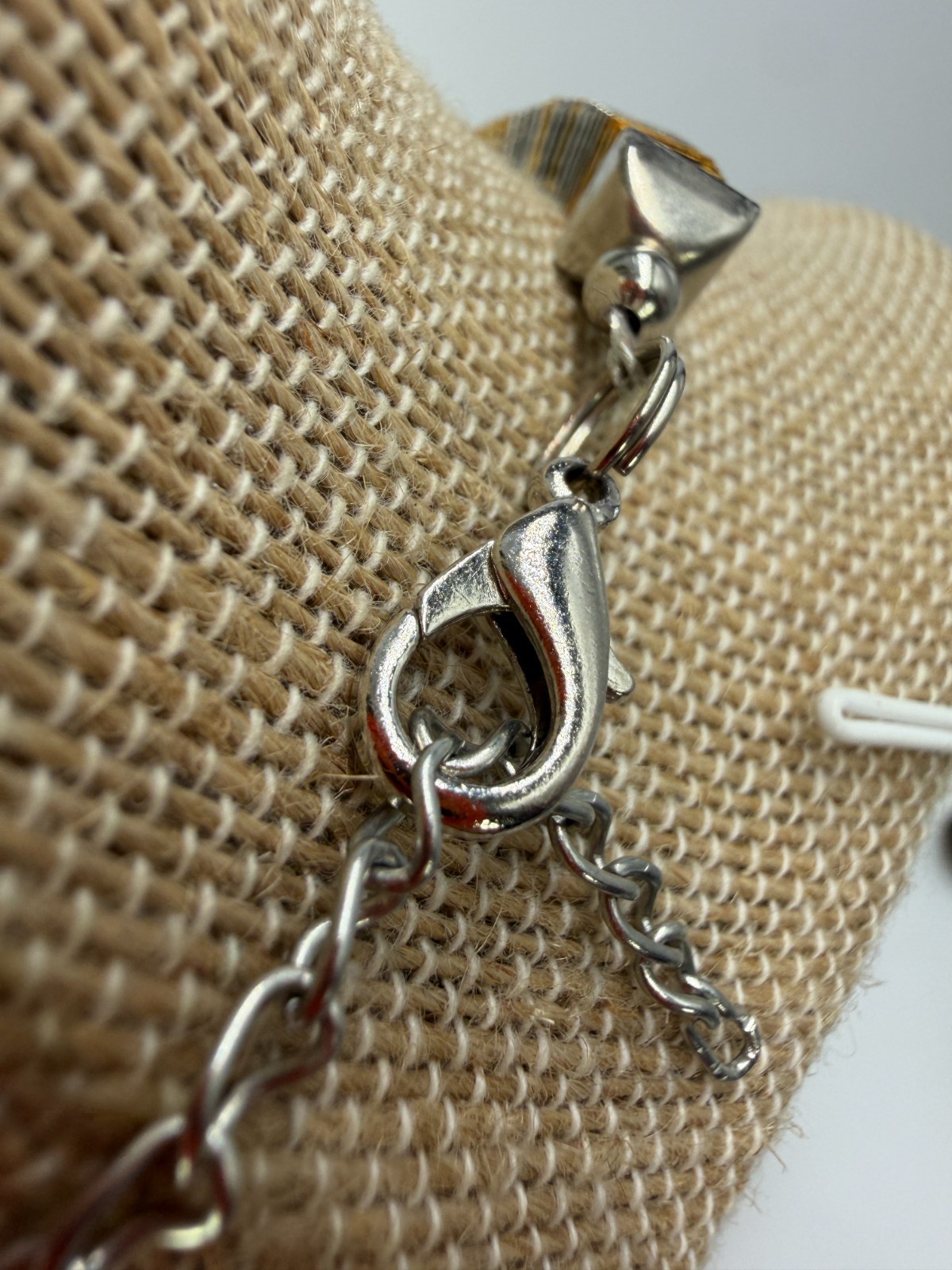 Vintage Necklace Mixed Metal Chunky Statement Coil Industrial Chic 21 inches