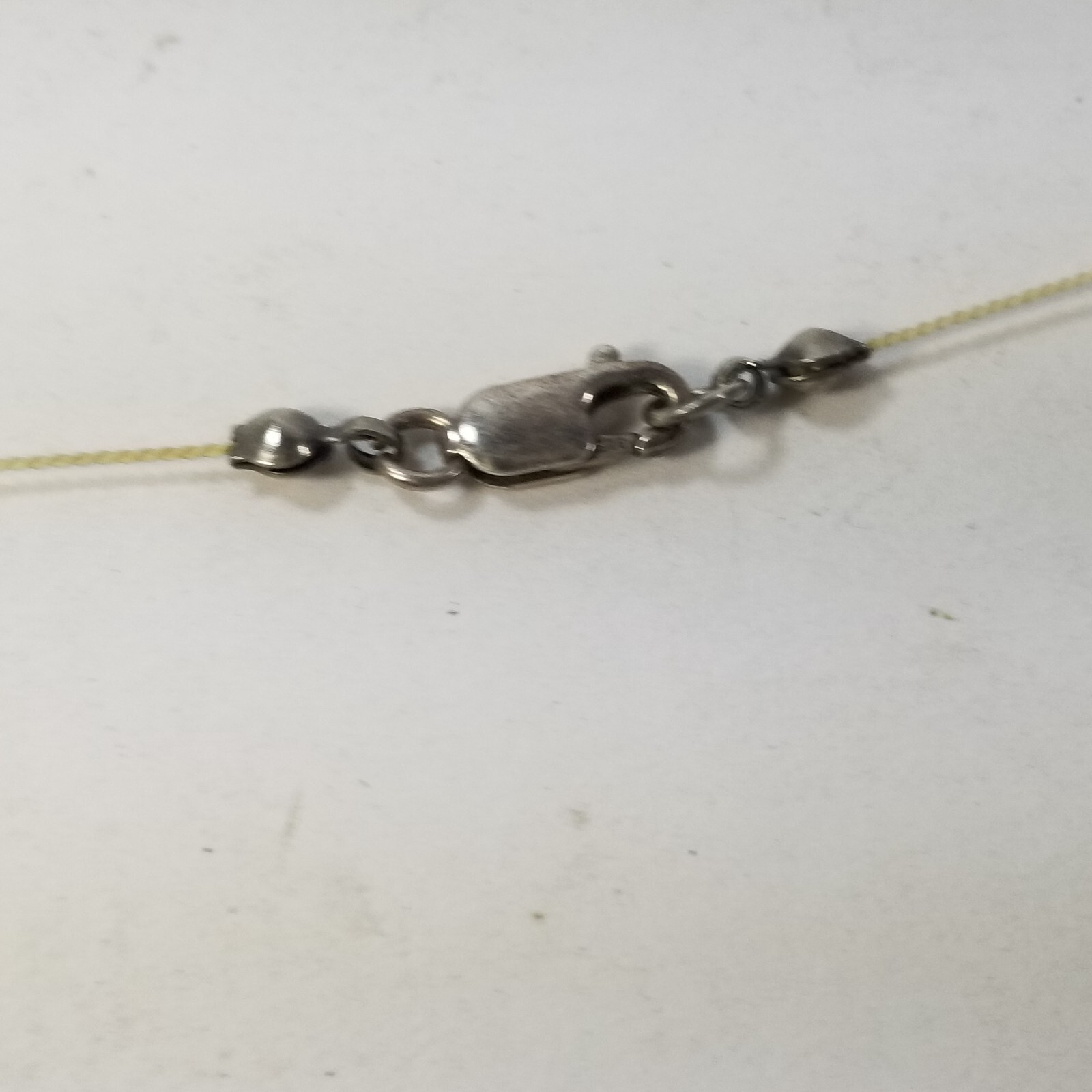 925 Sterling Silver Mother of Pearl Inlay Pendant/Necklace Choker Station 16.5″