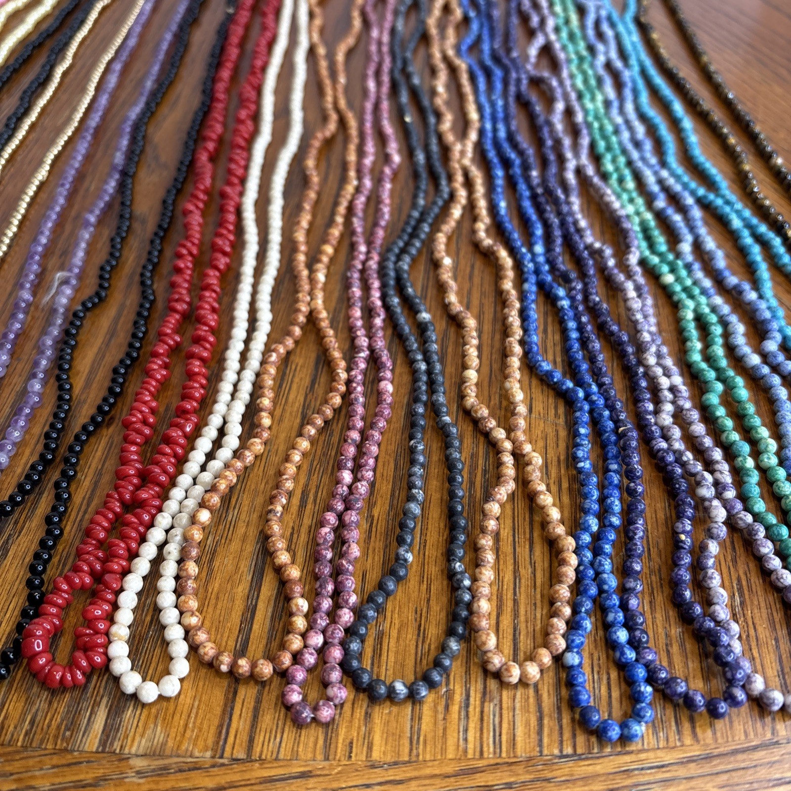 20 Vintage Twist A Bead 80’s Beaded Necklace Stone Pearls, Plastic,Glass,1 Metal