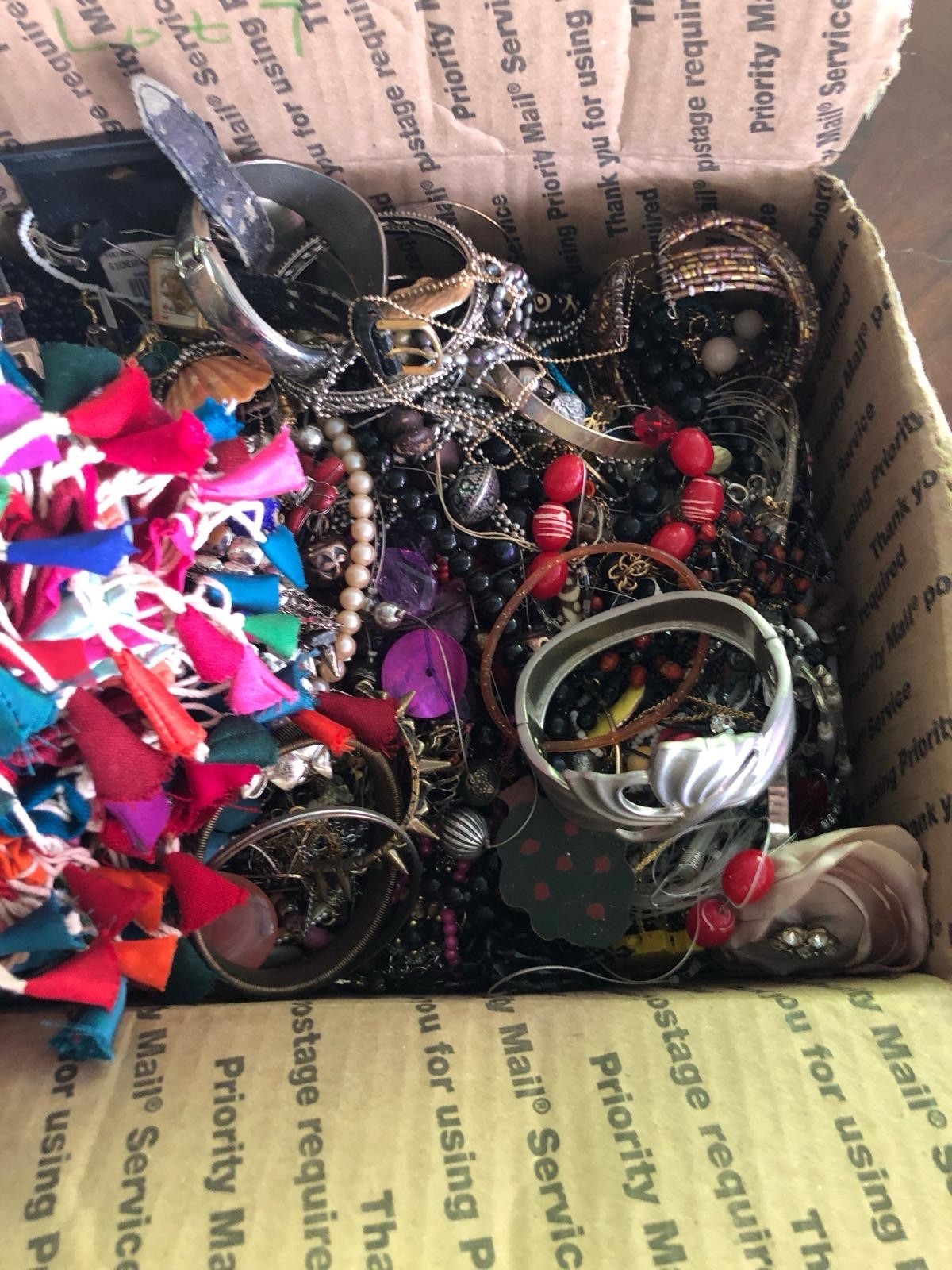 Huge Lot of Vintage to Modern Costume JEWELRY Lot Mixed Tangled , Crafted 12lb