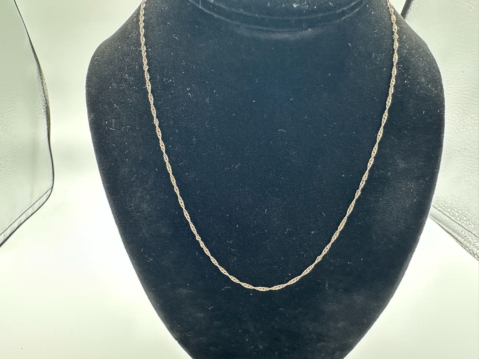 1.61g Vintage Sterling Silver 925 Twist Chain Necklace 18 in M