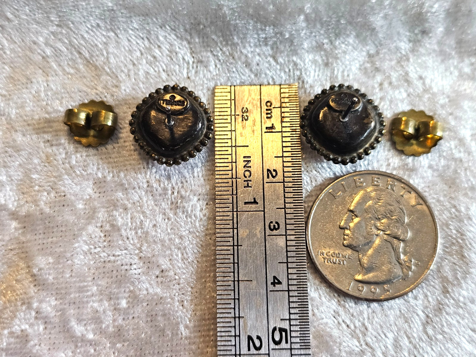 Vintage SORRELLI Pink Cushion Cut Crystal Pierced Stud Earrings