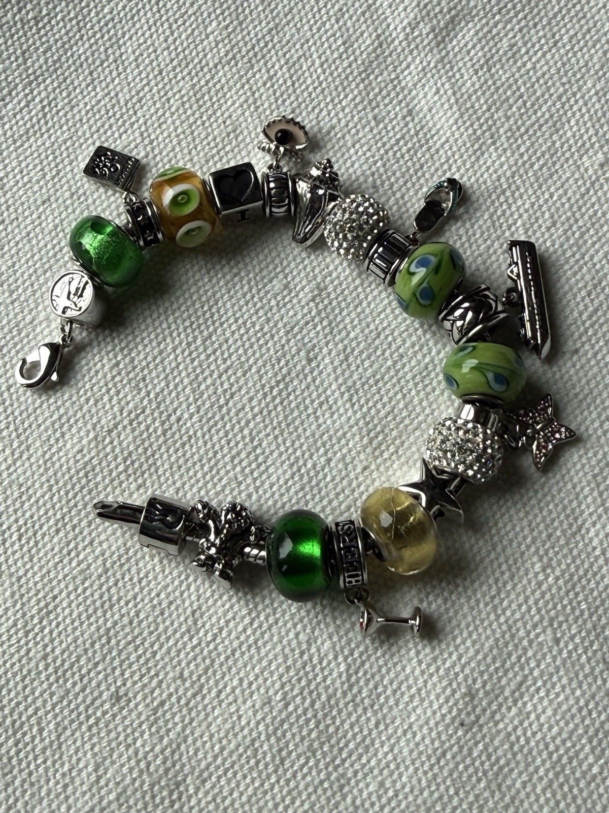 Travel Cruise Ship Souvenir Charm Bracelet 7 1/2 Inches