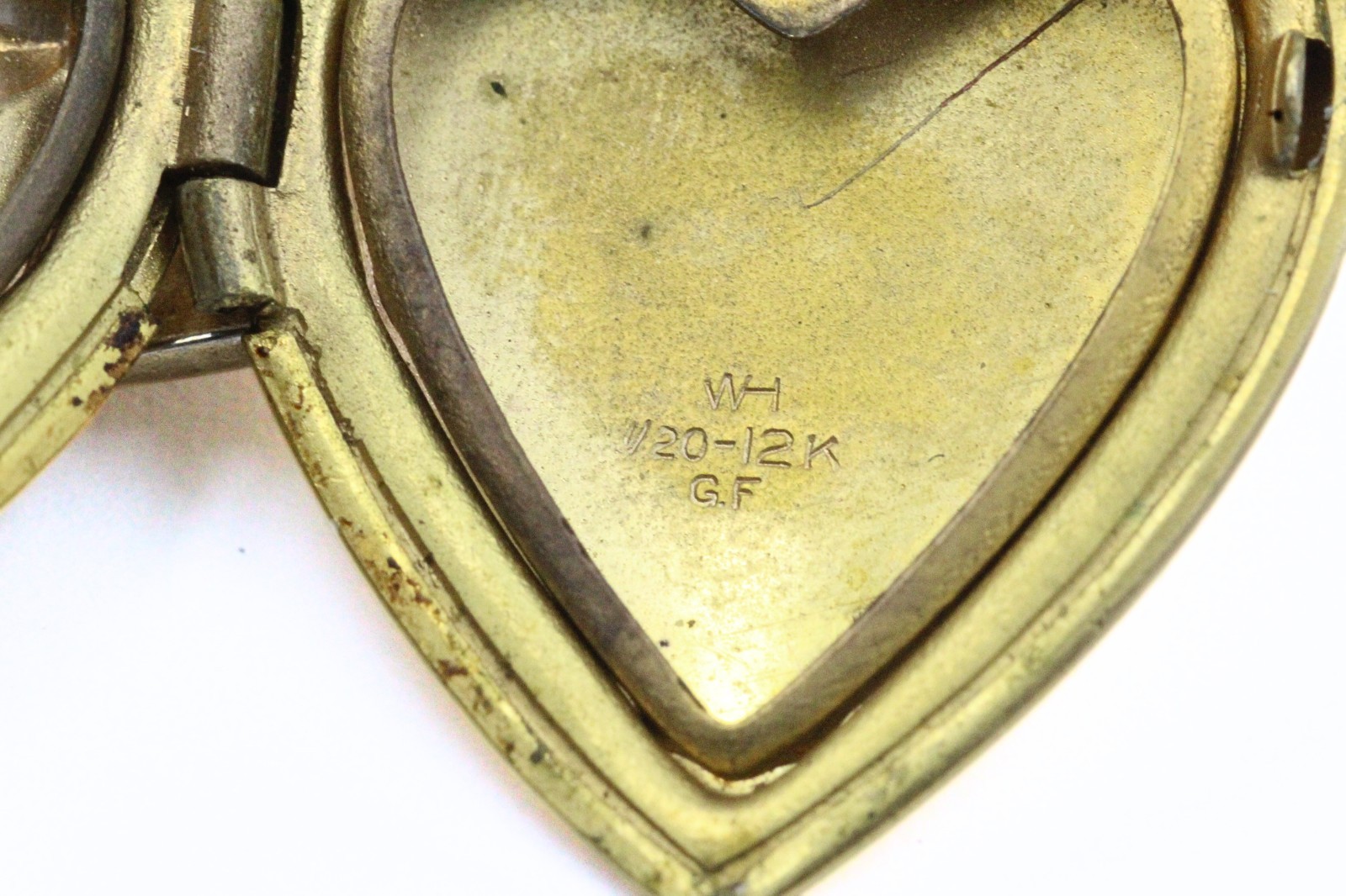 Antique Victorian Gold Filled Etched Carved Heart Locket Pendant Lot